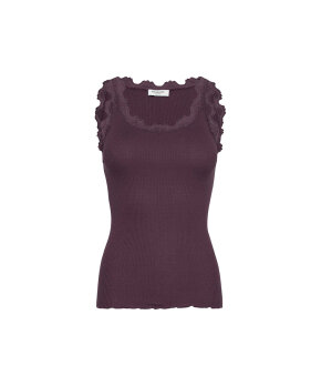 Rosemunde - Silk Top Regular W/Vintage Lace