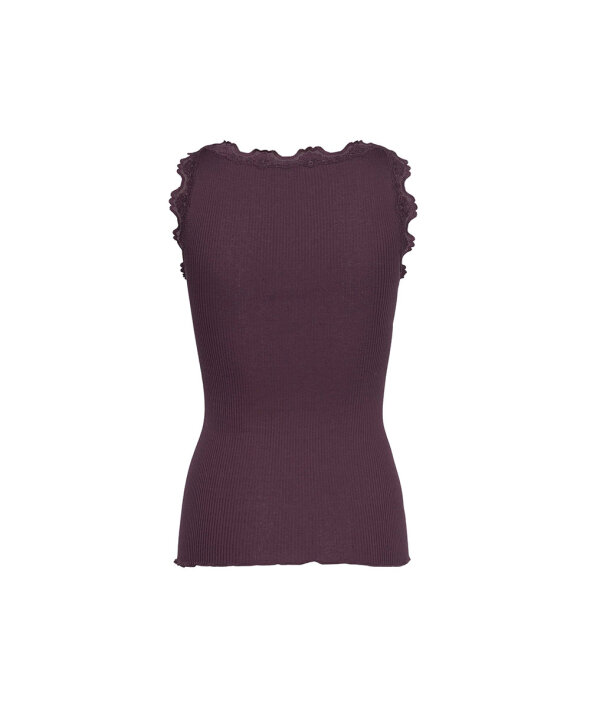 Rosemunde - Silk Top Regular W/Vintage Lace