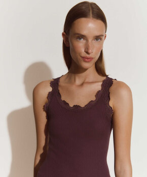 Rosemunde - Silk Top Regular W/Vintage Lace
