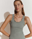 Rosemunde - Silk Top Regular W/Vintage Lace