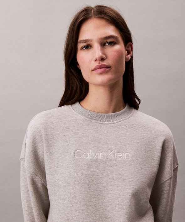Calvin Klein - Cotton Blend Terry Po Sweatshirt