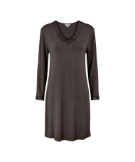 Lady Avenue - Bamboo long sleeve nightdress with l