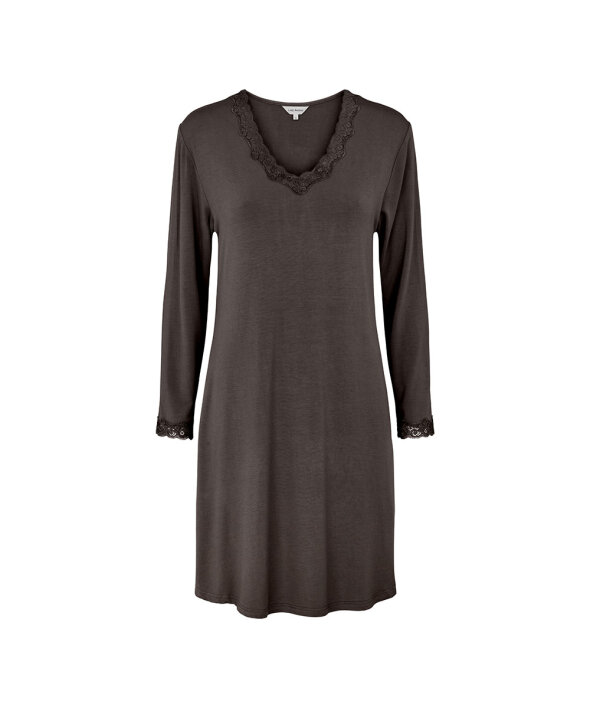 Lady Avenue - Bamboo long sleeve nightdress with l