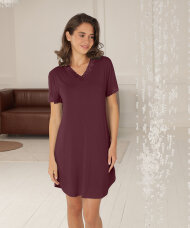 Lady Avenue - Bamboo short sleeve nightdress with