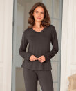 Lady Avenue - Bamboo long sleeve pyjamas with lace