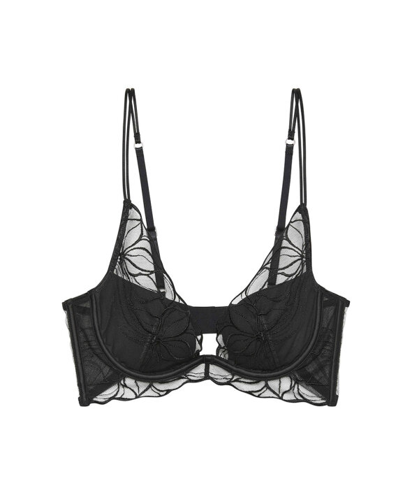 Calvin Klein - Ck Black Floral Lace Lightly Lined Plunge