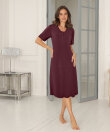 Lady Avenue - Bamboo Long nightdress, short sleeve