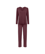 Lady Avenue - Bamboo long sleeve pyjamas with lace