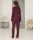Lady Avenue - Bamboo long sleeve pyjamas with lace