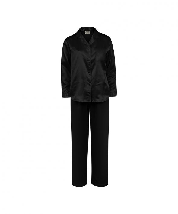 Lady Avenue - Homewear - Cotton & satin Satin Long Sleeve Pyjamas