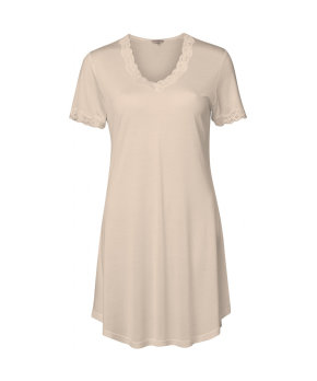 Lady Avenue - LA - Silk Jersey Nightgown W/Sleeve