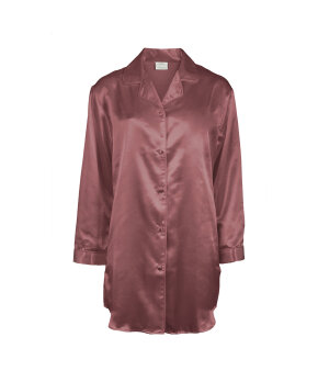 Lady Avenue - Homewear - Cotton & Satin Long Sleeve Nightshirt