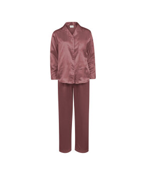 Lady Avenue - LA - Homewear - Cotton & satin Satin Long Sleeve Pyjamas