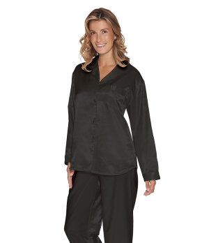 Lady Avenue - Homewear - Cotton & satin Satin Long Sleeve Pyjamas