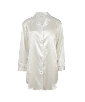 Lady Avenue - Homewear - Cotton & satin Satin Long Sleeve Nightshirt