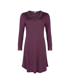 Lady Avenue - Silk Jersey Nightgown, Long Sleeve