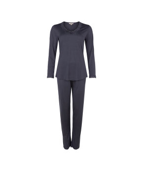 Lady Avenue - Silk Jersey Pyjamas, Long Sleeve