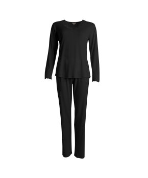 Lady Avenue - Silk Jersey Pyjamas, Long Sleeve