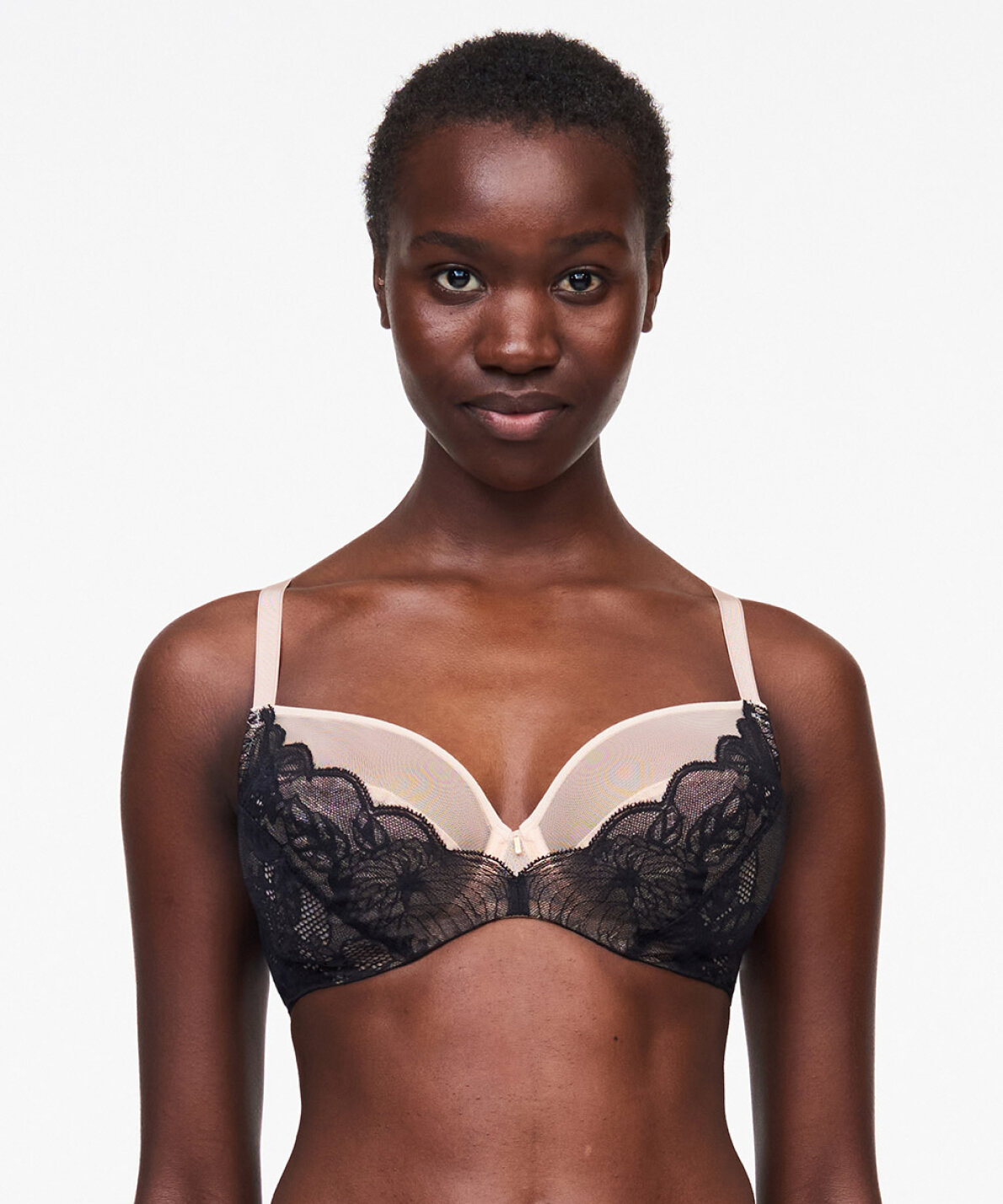 Chantelle Midnight Flowers Two-Tone Lace Underwire Bra