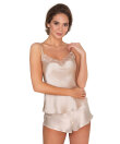 Lady Avenue - Silk Woven Camisole W/Lace