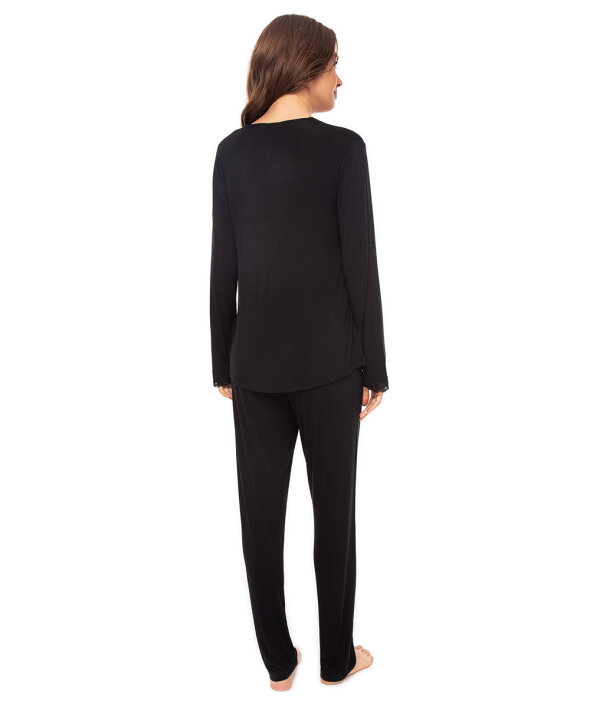 Lady Avenue - Bamboo long sleeve pyjamas with lace