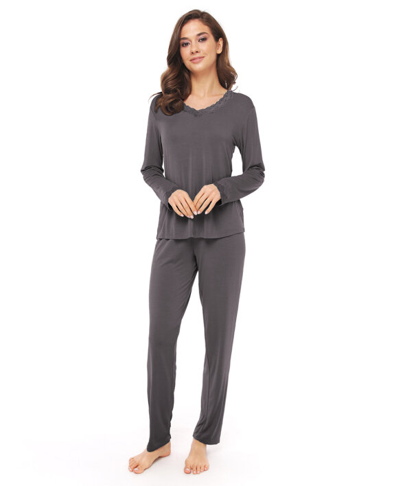 Lady Avenue - Bamboo Homewear Bamboo Long Sleeve Pyjamas Wit