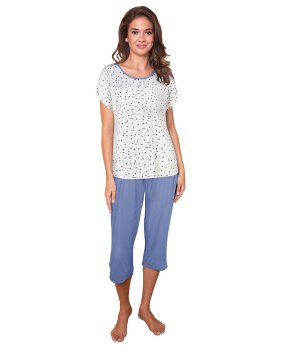 Lady Avenue - Bamboo Homewear Sleeve PJ With Pirate Pants