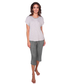 Lady Avenue - Bamboo Homewear Sleeve PJ With Pirate Pants