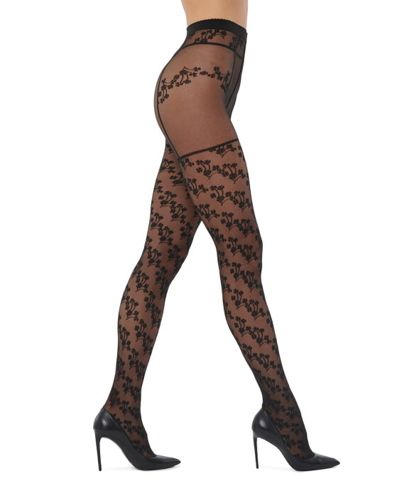 Wolford - Floral Suspender Tights