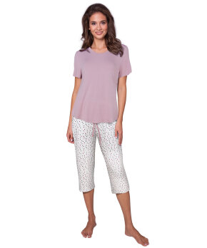 Lady Avenue - Bamboo Homewear Sleeve PJ With Pirate Pants