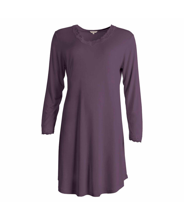 Lady Avenue - LA - Silk Jersey Nightgown, Long Sleeve