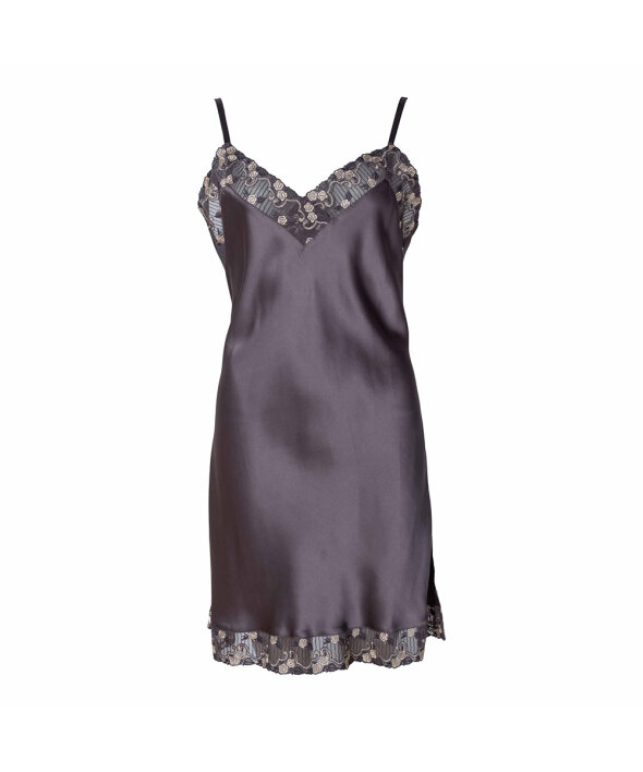 Lady Avenue - LA - Silk Woven Slip With Lace