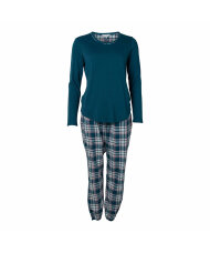 Lady Avenue - LA - Homewear - Cotton & satin Cotton Flannel Pyjamas 83-1286