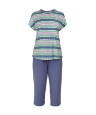 Lady Avenue - LA - Bamboo Homewear Sleeve PJ With Pirate Pants