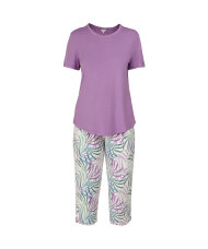 Lady Avenue - LA - Bamboo Homewear Sleeve PJ With Pirate Pants