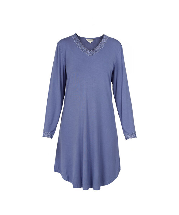 Lady Avenue - Bamboo long sleeve nightdress with l