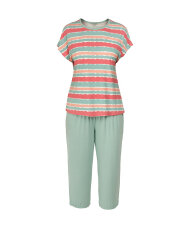 Lady Avenue - LA - Bamboo Homewear Sleeve PJ With Pirate Pants