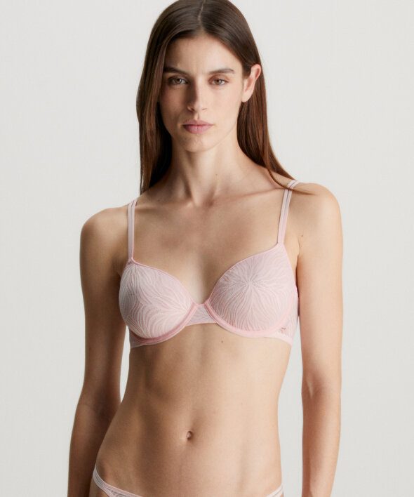 Calvin Klein - Sheer Marquisette Lace Demi-Plunge Bras